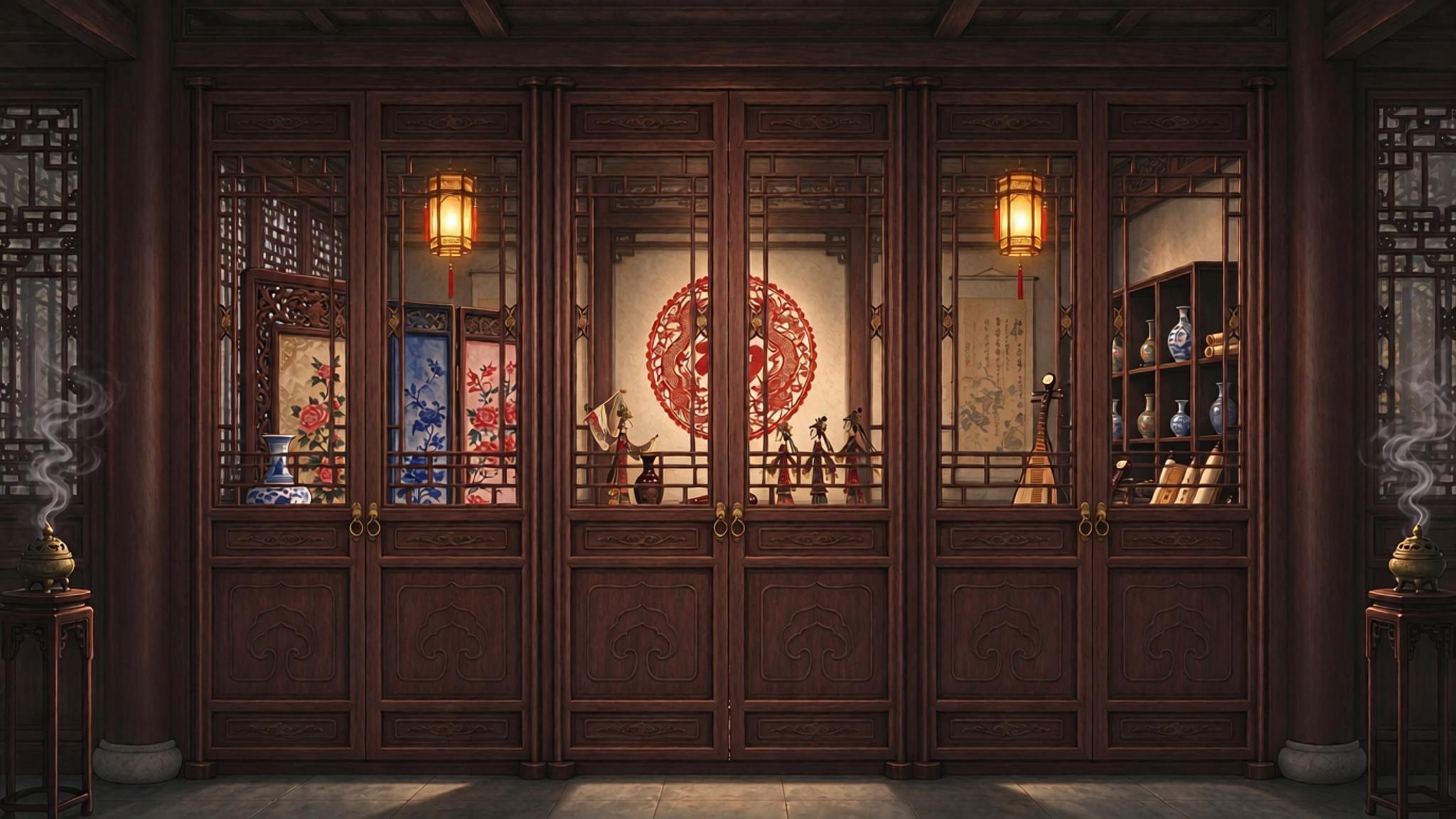 紧闭的木门